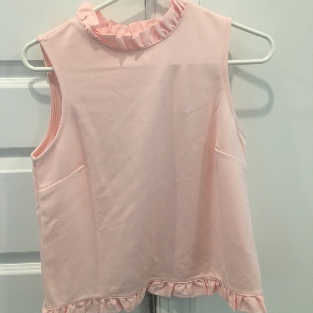 Pink ruffle ASOS top
